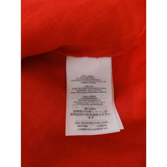 J crew 100% linen  long sleeve embroidered top  Sz 6 Boho Feminine Cottage Core - Picture 10 of 10